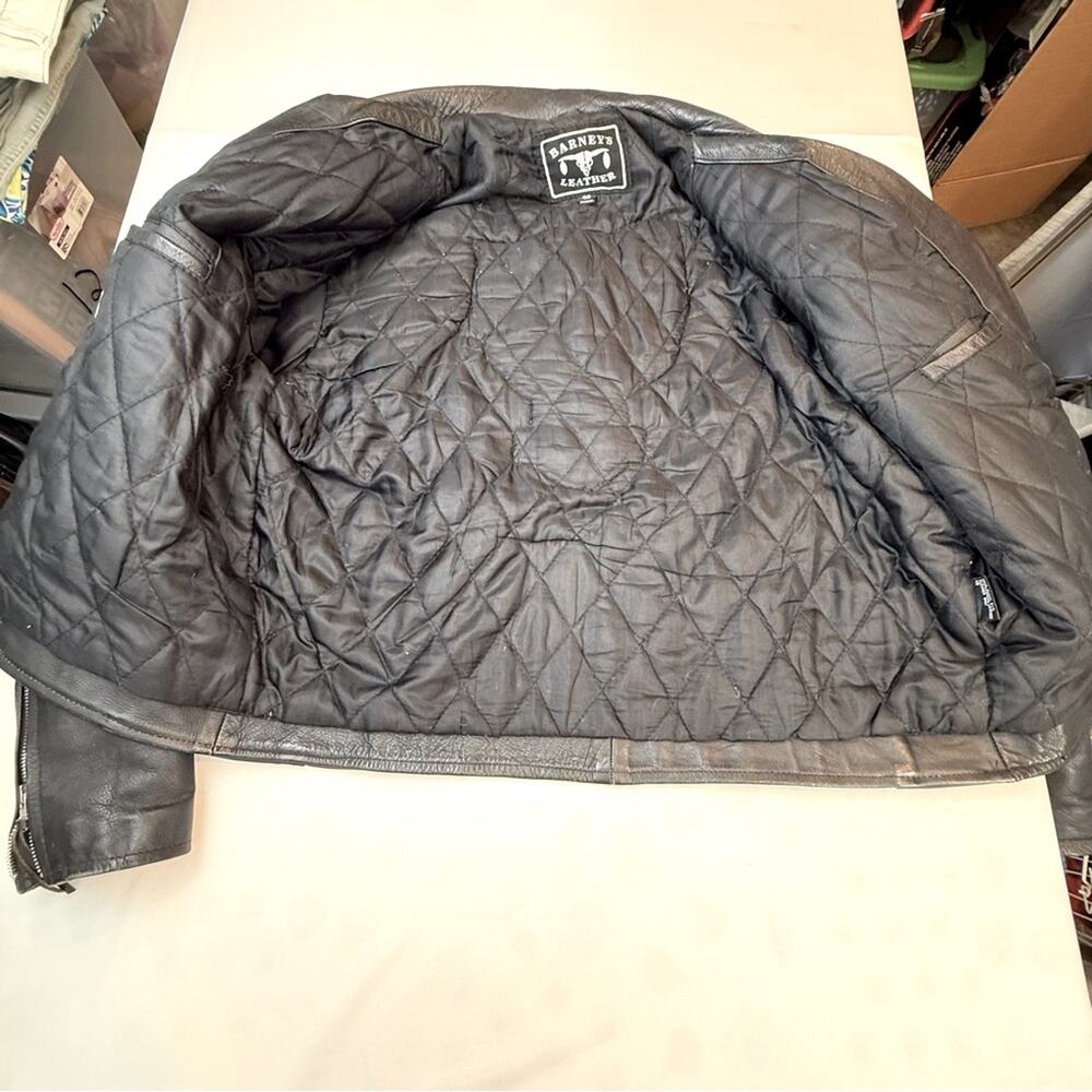 Barneys Leather Motorcycle Jacket - Picture 11 of 16